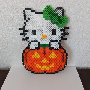 Hello kitty perler bead magnet